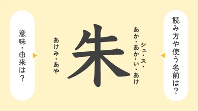 「朱」の意味や由来は？名前に込められる思いや名付けの例を紹介！
