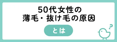 50代女性の薄毛・抜け毛は何が原因？
