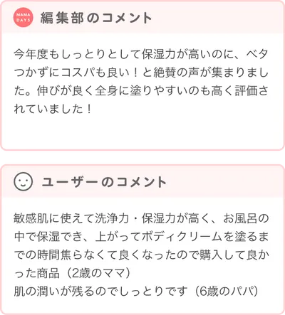 最優秀賞商品の編集部・ユーザーコメント
