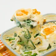 クリーミーで食べやすい！　ほうれん草とゆで卵のグラタン