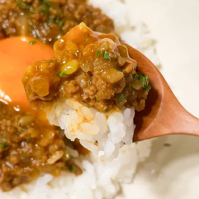 ランチはレンチンキーマカレーで決まり！