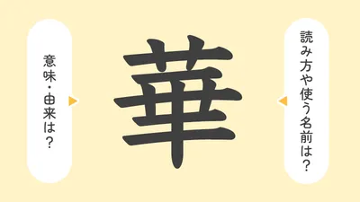 「華」の意味や由来は？名前に込められる思いや名付けの例を紹介！