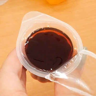 ゼリーを向こう側に置くのがポイント