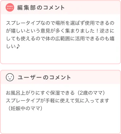 優秀賞商品の編集部・ユーザーコメント
