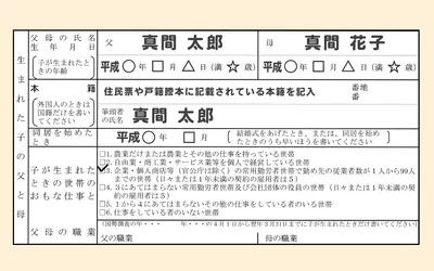 父母の情報を記入/図