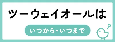 ツーウェイオールはいつからいつまで？