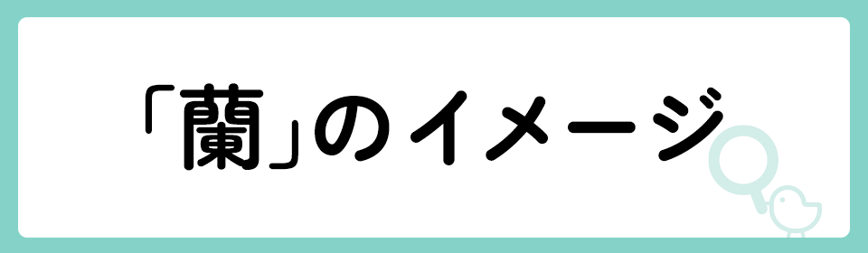 「蘭」の意味や由来は？名前に込められる思いや名付けの例を紹介！