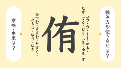 「侑」の意味や由来は？名前に込められる思いや名付けの例を紹介！
