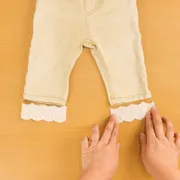 縫わないリメイク　サイズアウトしたパンツ復活テク				