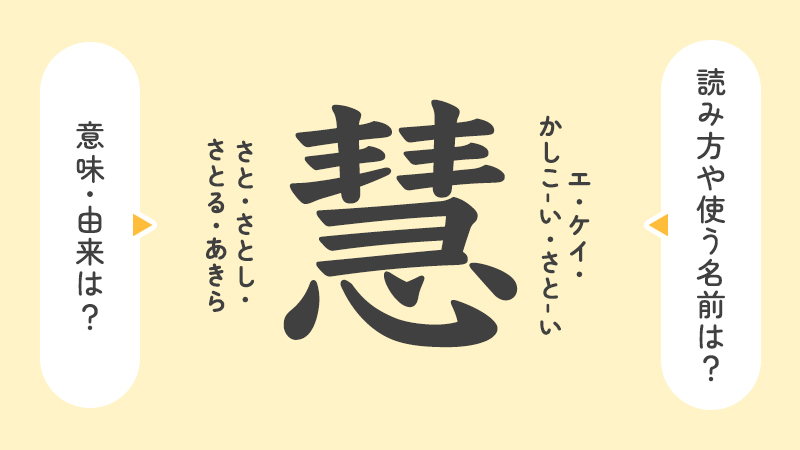 「慧」の意味や由来は？名前に込められる思いや名付けの例を紹介！
