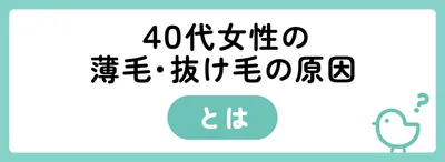 40代女性の薄毛・抜け毛の原因は？
