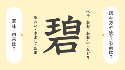 「碧」の意味や由来は？名前に込められる思いや名付けの例を紹介！
