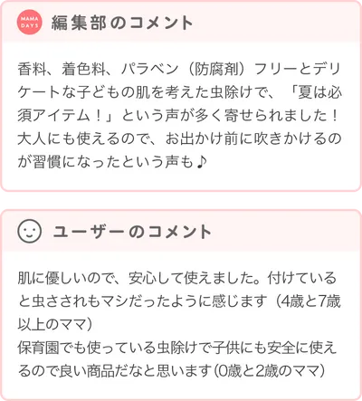 優秀賞商品の編集部・ユーザーコメント
