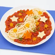 子どもよろこぶ！　七夕ミートソーススパゲッティ