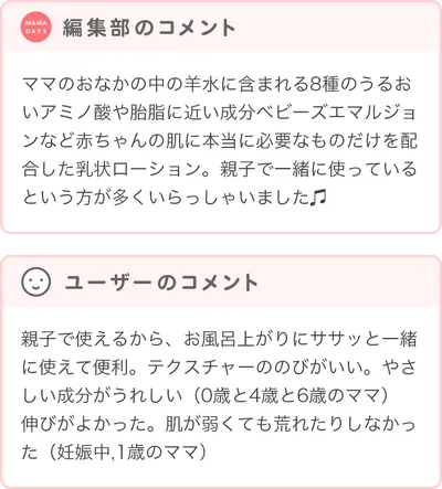 優秀賞商品の編集部・ユーザーコメント
