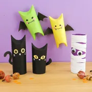 親子で作ろう！　ペーパー芯でハロウィン小物