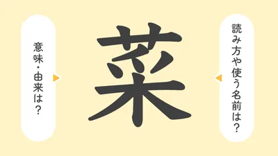 「菜」の意味や由来は？名前に込められる思いや名付けの例を紹介！
