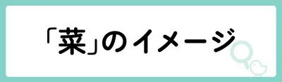 「菜」の意味や由来は？名前に込められる思いや名付けの例を紹介！
