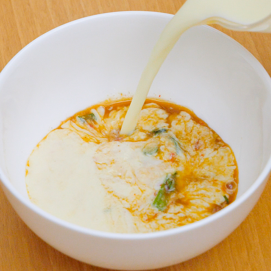朝食や夜食にぴったり♪チャーハンの素で作る台湾風豆乳スープ！