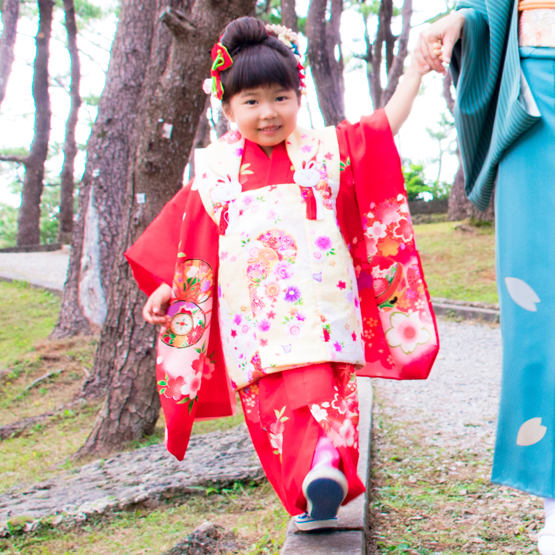 おまけの足袋付！七五三 お正月 3歳 草履＆髪飾り - 年中行事